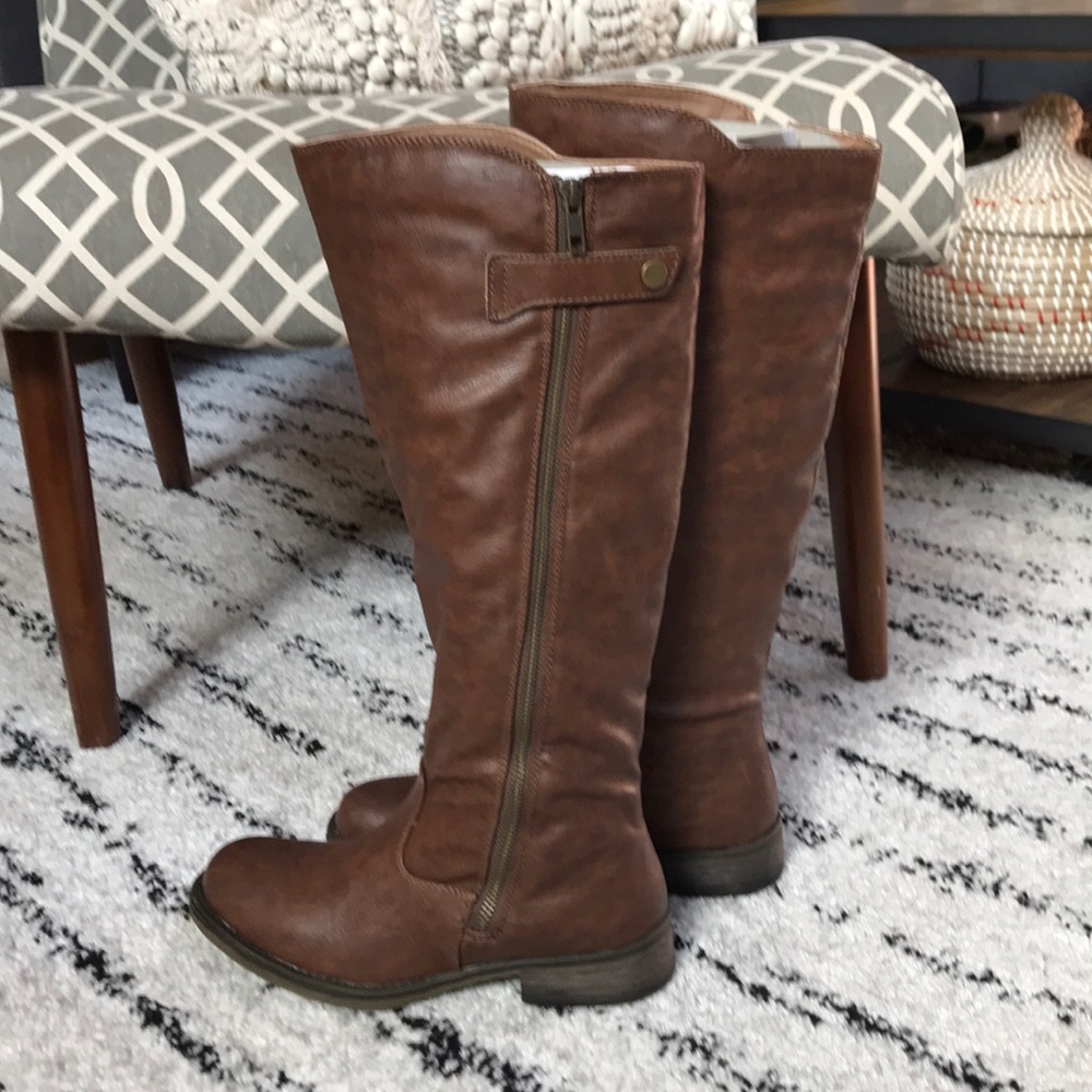 Brown riding boots